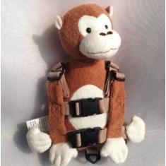 Imagem de Coleira Guia Infantil Bebês Protetor De Cabeça Segurança (Macaco Claro)