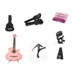 Imagem de Kit violão land acustico aço LA-39 pi + acessorios