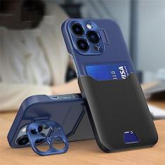 Imagem de Capa de suporte invisível para slot de cartão para iPhone 14 Pro Max 13 11 12 Pro Max 14 Plus Lente de metal Capa de proteção para câmera, T7, para iphone 14Pro Max
