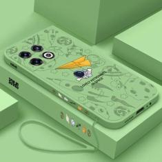 Imagem de Capa de telefone de silicone de astronauta de desenho animado para OnePlus 11 10T ACE 10 9 Pro 9R 9RT para Oneplus 7 7T Pro capa macia com cordão, F, YK000308, para OnePlus 10T 5G