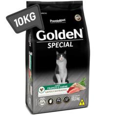 Imagem de Ração Golden Gatos Castrados 10kg Frango e Carne