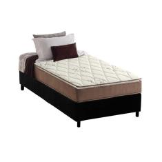 Imagem de Cama Box Solteiro: Colchão Espuma Anjos D28/ AG65 Star + Base crc Suede Black(88x188)