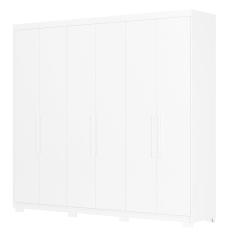 Imagem de Guarda Roupa Venice 6 Portas, 4 Gavetas E 4 Cabideiros Branco Com Pés - Demóbile Branco