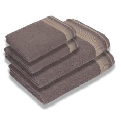 Imagem de Jogo de Toalhas Luxury Soft Beka 360 g/m² 2 Banho + 2 Rosto Luxo Cinza