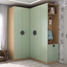 Imagem de Guarda Roupa Modulado Infantil De Canto 3 Peças 6 Portas 2 Gavetas Joy