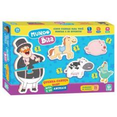 Imagem de Quebra Cabeça Mundo Bita - C/ 14 Peças Em Madeira - Nig