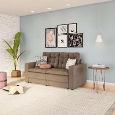 Imagem de Sofá 3 Lugares Retrátil Brémen Suede Bege