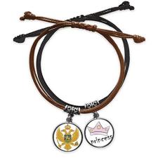 Imagem de DIYthinker Pulseira de couro com emblema nacional Montenegro Europa com corrente de mão