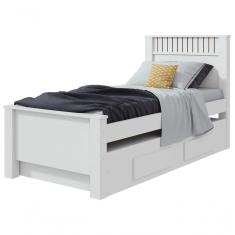 Imagem de Cama Solteiro Bibox 2 Gavetas Athenas Branco