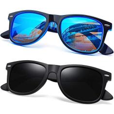 Imagem de Joopin Óculos de Sol Masculinos Femininos Polarizados Quadrado Óculos de Sol Esportivos para Dirigir UV Proteção (Fosco + Moderno)