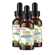 Imagem de Kit Com 3 - Óleo de Abacate Premium Com Vitamina E Extravirgem 30ml Nataly