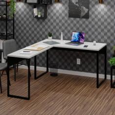 Imagem de Mesa De Canto Em L Escrivaninha Industrial 135X150cm - Netmobil