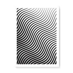 Imagem de Arte Maníacos Quadro Decorativo Optical Linhas Ondas - 23x16,25cm (Moldura em laca )