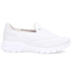 Imagem de Tênis Casual Feminino Slip On Branco Usaflex AL0302-Feminino