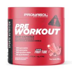 Imagem de Pre-Workout Sem Cafeina Sabor Fruit Tube 240G - Pronabol Frutas Vermelhas