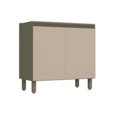 Imagem de Balcão de Cozinha Connect c/2 Portas s/Tampo 80x52x81cm Duna/Cristal - Henn