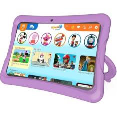 Imagem de NOBKLEN Tablet infantil de 10 polegadas, tablet Android 13 4 GB + 64 GB CPU 8 núcleos, WiFi 6 12H, vida útil da bateria, controle parental, tela de 1280 x 800 HD, câmeras duplas, capa à prova de