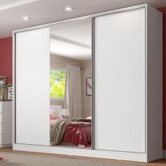 Imagem de Guarda Roupa Casal 100% Mdf 3 Portas De Correr Com Espelho Royale Made