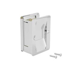 Imagem de Onward Puxador de porta de bolso 1700CPSBC com trava de passagem - retangular, cromado