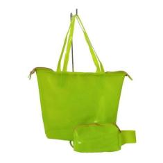 Imagem de Bolsa Feminina Praia Grande, Sacola, Verão, Silicone Impermeável, Fech