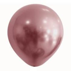 Imagem de Balão Cromado Metalizado Rosa - 9 Polegadas - 25 Unidades