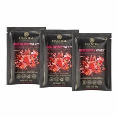 Imagem de Kit 3X: Red Berry Whey Sachê Essential Nutrition 30g