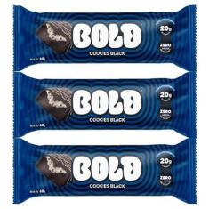 Imagem de Bold Barra de Proteína Cookies Black contendo 3 unidades de 60g cada