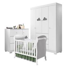 Imagem de Quarto De Bebê Ane Com Berço Americano Danny Branco Brilho - Phoenix Baby