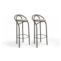 Imagem de Kit 2 Banquetas Sala Jantar Dublin 1B706 2 Un Bronze/Nude 16 - Kappesberg
