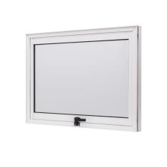Imagem de Janela de Aluminio Maxim-Ar 80x60cm Vidro Boreal Cristal Ramassol Branco