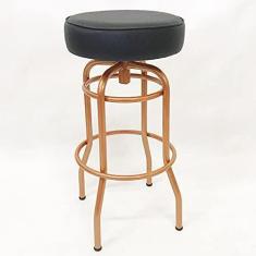 Imagem de Banqueta Bar Alta Giratória Cobre Assento Preto - Poltronas do Sul