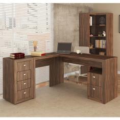 Imagem de Conjunto Para Escritório 3 Peças Nogal Tecno Mobili