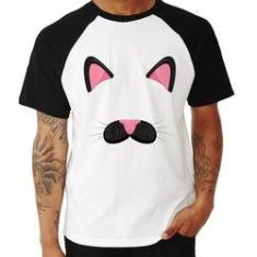 Imagem de Camiseta Raglan Gatinha Orelhinha - Foca Na Moda