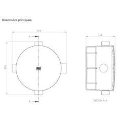 Imagem de Caixa Sifonada  com Tampa Redonda 250 mm x 150 mm x 50 mm Herc