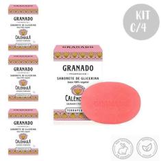 Imagem de Kit C/4 Sabonetes Em Barra 90G Terrapeutics Calêndula Vegetal Granado