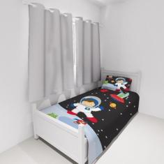 Imagem de Jogo De Lençol Cobre Leito Fronha Infantil Astronauta Mod 01 - Decoran