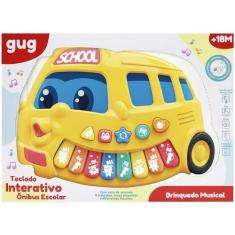 Imagem de Brinquedo Infantil Teclado Musical Onibus Colorido