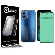 Imagem de Capa anti impacto transparente + Película De Ceramica Para Moto G14 Xt2341 6.5 - Cell In Power25