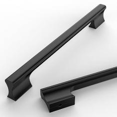 Imagem de Asidrama Pacote com 10 puxadores de armário de cozinha preto fosco de 177 mm, puxadores de armário de cozinha puxadores de armário de cozinha puxadores de gaveta