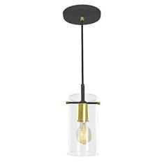 Imagem de Lustre Pendente Cilindrico Clear Glass  Com 