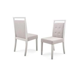 Imagem de Conjunto 6 Cadeiras De Jantar Herval Libralli, Bege E Off White