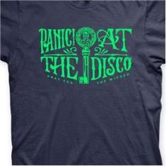 Imagem de Camiseta Panic! At The Disco Marinho e Verde em Silk 100% Algodão