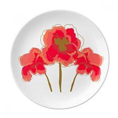 Imagem de Prato de milho com flores para pintura de plantas decorativas de porcelana Salver louças de jantar