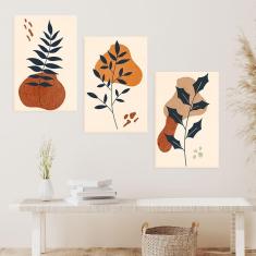 Imagem de Conjunto De Telas Decorativa Flor Abstrata