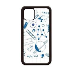 Imagem de Blue Grid Strokes Símbolo de química para iPhone 11 Pro Max Capa para Apple Mobile Case