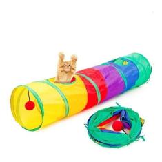 Imagem de Brinquedo Interativo Para Gatos Pets Túnel Labirinto Colorid