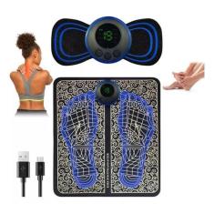 Imagem de Kit Massagem Profunda: Massageador EMS no Kit com Tapete para Pés, Pes