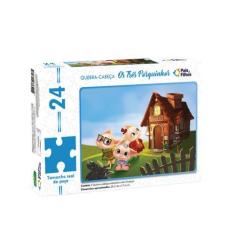 Imagem de Quebra Cabeca Infantil Os Tres Porquinhos Puzzle 24 Pecas Pais E Filho