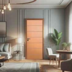 Imagem de Porta de Madeira Bondoor 210x82cm Friso 07 Tauari