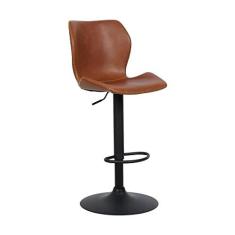 Imagem de Banqueta Itajaí Base Disco Rivatti Móveis Marrom Mogno